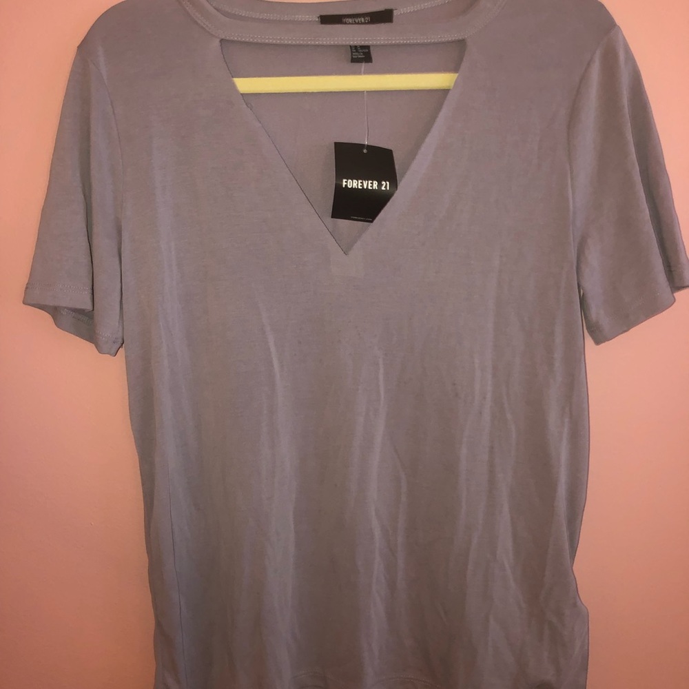 Purple cutout shirt